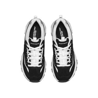 斯凯奇（Skechers）男女经典熊猫鞋轻便百搭运动鞋厚底老爹鞋休闲鞋子88888250 黑色/白色/BKW 3