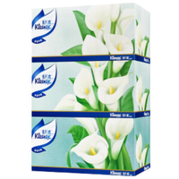 Kleenex 舒洁 马蹄莲 盒装抽纸 2层*200抽*3盒(200*194mm)