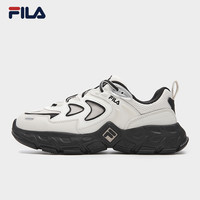 FILA斐乐掠夺者3复古跑鞋女鞋2025冬季运动鞋厚底休闲鞋 朴灰/羊皮纸粉-MP 38.5
