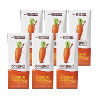 一甸园100%胡萝卜汁约含2根胡萝卜 补充每日蔬菜200mL*6盒