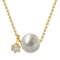 珍珠皇后 气质时尚感8-9mm淡水珍珠项链路路通吊坠女