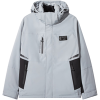 卡宾男装 90白鸭绒连帽羽绒服宽松外套山系户外保暖H 浅蓝灰07 L (175) 50