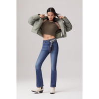 Levi's【商场同款】李维斯女士短款时尚羽绒服002Q5 绿色