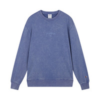 Champion冠军圆领卫衣男春秋休闲上衣潮牌女复古冬季做旧风上衣 深蓝色 M