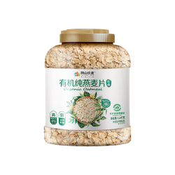 阴山优麦 有机裸燕麦片1500g 可冷泡 高蛋白质 膳食纤维 零添加蔗糖