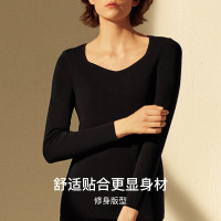 保暖服饰、今日必买：Ubras 倍暖 【适合-5°C~10°C】钻石领柔暖保暖内衣肌底衣套装 100118094347+安莉芳安全裤2条