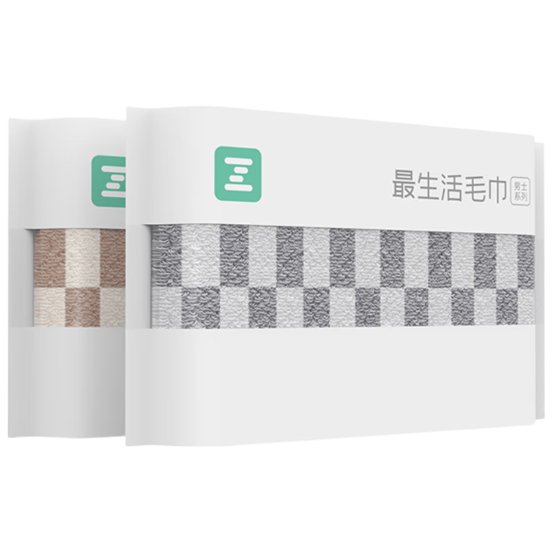 最生活男士纯棉毛巾2025新款吸水不掉毛成人加厚抗菌洗脸灰色棕色