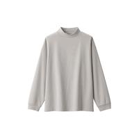 無印良品 MUJI(無印良品 )Labo 男女通用 天竺织半高领长袖T恤 上衣打底衫无性别BF1A4A3A 灰色 M 170/88A