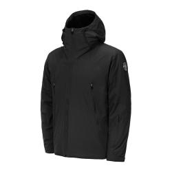 黑冰 男士连帽棉服秋冬防风保暖轻量夹克P棉防寒棉服 F8001 黑色