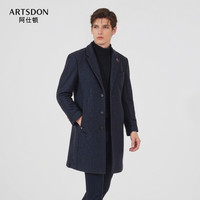 Artsdon/阿仕顿2025秋冬男士西装领简约休闲时尚羊毛加棉大衣