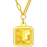 CHOW TAI FOOK 周大福 OOTO系列 EOF986 鱼鳞方牌足金项链