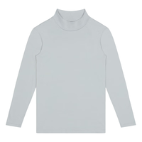 宜而爽秋冬季【玻尿酸护肤】女士半高领秋衣3A级抑菌打底上衣保暖内衣 灰色-女款半高领秋衣 XL/170