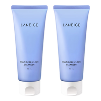 兰芝(LANEIGE)洗面奶男女洁面乳深层清洁保湿控油四合一洁面去角质卸淡妆 【2支】蓝色4合1洗面奶 150ml