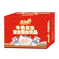 惠尔康 牛奶花生复合蛋白饮品早餐奶含花生颗粒365g*12罐