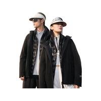 高梵奢华户外鹅绒服风壳三合一4.0五分羽绒服2024年短工装外套 黑色 L