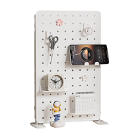 百字立式桌面洞洞板置物架学习书桌收纳架办公桌收纳盒整理架8件套 【尝鲜8件套】桌面洞洞板