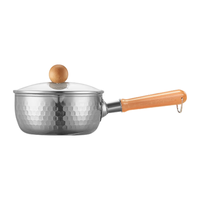 荣事达（Royalstar）雪平锅锤纹不锈钢奶锅18cm婴儿辅食锅日式煮面汤锅燃磁通用 【防溢锅】无盖雪平锅 18cm