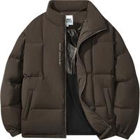 【90%鸭绒】24秋冬时尚保暖宽松廓型刺绣立领男士羽绒服