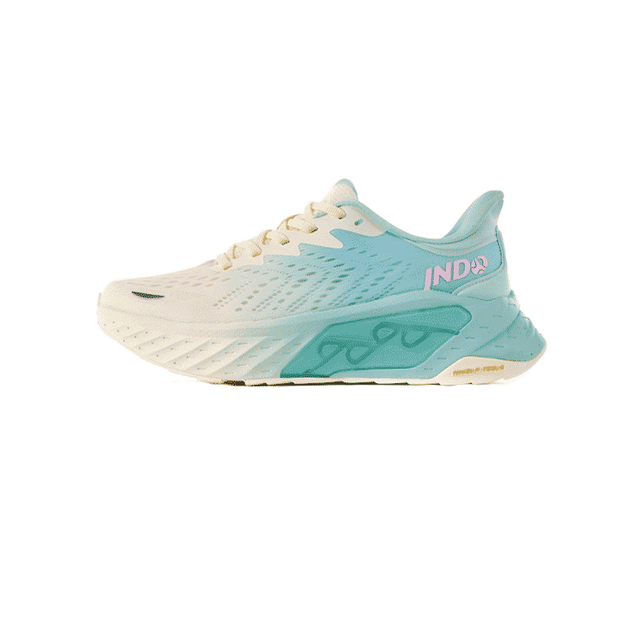 1 鲸动呼吸鞋特斯拉阀喷气鞋夜光增高厚底缓震跑步鞋男女同款 35 海盐白