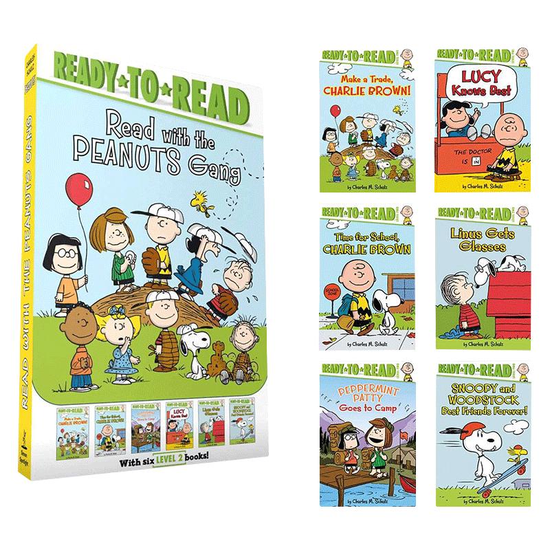 9781534409682 准备阅读2级 花生漫画6册 史努比 英文原版 Read with the Peanuts Gang 英文版 分级阅读