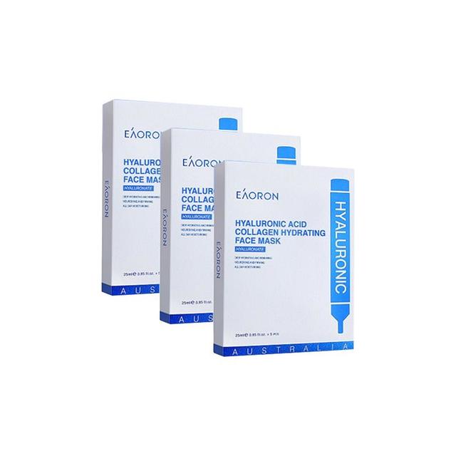 EAORON 澳容玻尿酸胶原蛋白水光白面膜3盒补水保湿焕提亮
