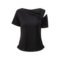 JOSEPH ABBOUD 【云感系列 空气层】25夏季直筒结构廓形镂空露肩短袖T恤