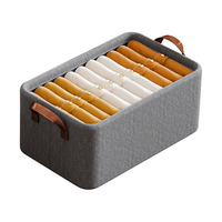 邦尼美家 BANNMEIJIA 3件装衣服收纳箱家用衣柜衣物整理收纳盒子 灰色 47*28*20