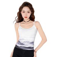 JEANSWEST/真维斯 水墨画印花设计感 女士无袖T恤