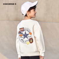 Converse匡威童装儿童卫衣2025中大童本命年男女童打底衫红色拜年服 白色 冬季加绒 150 /72 【身高140-152cm】