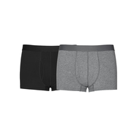 网易严选 男式棉质透气平角内裤男士内裤男平角裤纯色精梳棉中腰抑菌男式四角男生透气短裤头 黑色 XL