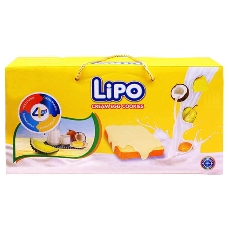 Lipo 面包干礼盒1000g/盒 零食大礼包 进口饼干 新年礼物 年货礼盒
