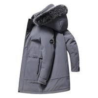 雪中飞 SNOWFLYING【狐狸毛领】羽绒服男2024冬季中长款连帽中中老年爸爸装