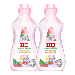 立白 洗洁精白桃APG洗碗液宝宝餐具果蔬洗洁剂白桃洗洁精220g*2瓶