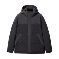 卡宾90鸭绒羽绒服24冬棋盘格宽松可脱卸帽保暖 煤黑色01 48 M (48/170)