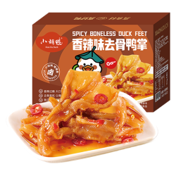 小胡鸭 香辣去骨鸭掌248g无骨鸭爪脱骨休闲零食卤味熟食小吃礼盒