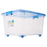 CHAHUA 茶花 塑料收纳箱3个装加厚塑料衣服玩具收纳整理箱储物盒带盖大号