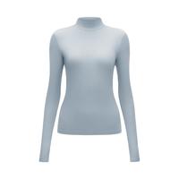 蕉内（Bananain）【明星同款】热皮501+女士保暖内衣氨基酸内搭可外穿打底衣秋冬 【刘浩存同款|小高领】灰兰 M