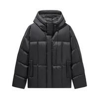 2024冬季GXG简约通勤三防轻蓬高充绒保暖连帽羽绒服外套男