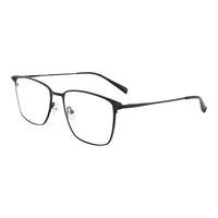 依视路（ESSILOR） 【线上】防蓝光辐射防紫外线非球面近视眼镜片钻晶X4两片装 钛+金属-全框-4021BK-黑色 非球面镜片 1.56 (较薄)