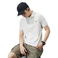 唐狮男polo衫男polo衫男左胸草写体绣花短袖polo
