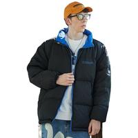 唐狮冬季男装羽绒服立领撞色潮款面包服短款加厚外套
