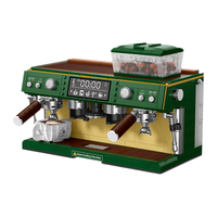  ZHEGAO/哲高 复古双位咖啡机 积木模型