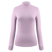 宜而爽 女式内衣高领三层加厚柔软棉毛衫全棉保暖打底秋衣加厚 风信紫 XL 170 XL/170