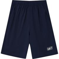 鸿星尔克（ERKE）儿童男童运动短裤运动休闲短裤百搭薄款短裤 蓝黑色 100