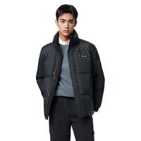 HLA海澜之家羽绒服男24老花立领外套男冬季HWRAW4W043A 黑色花纹97 195/108A 4XL191~200斤