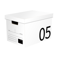 QDZX 数字收纳箱 5只装 搬家纸箱带盖收纳盒箱纸质整理箱储物箱衣服