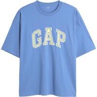 Gap男女装复古LOGO字母纯棉亲肤短袖上衣688537 夏运动宽松T恤