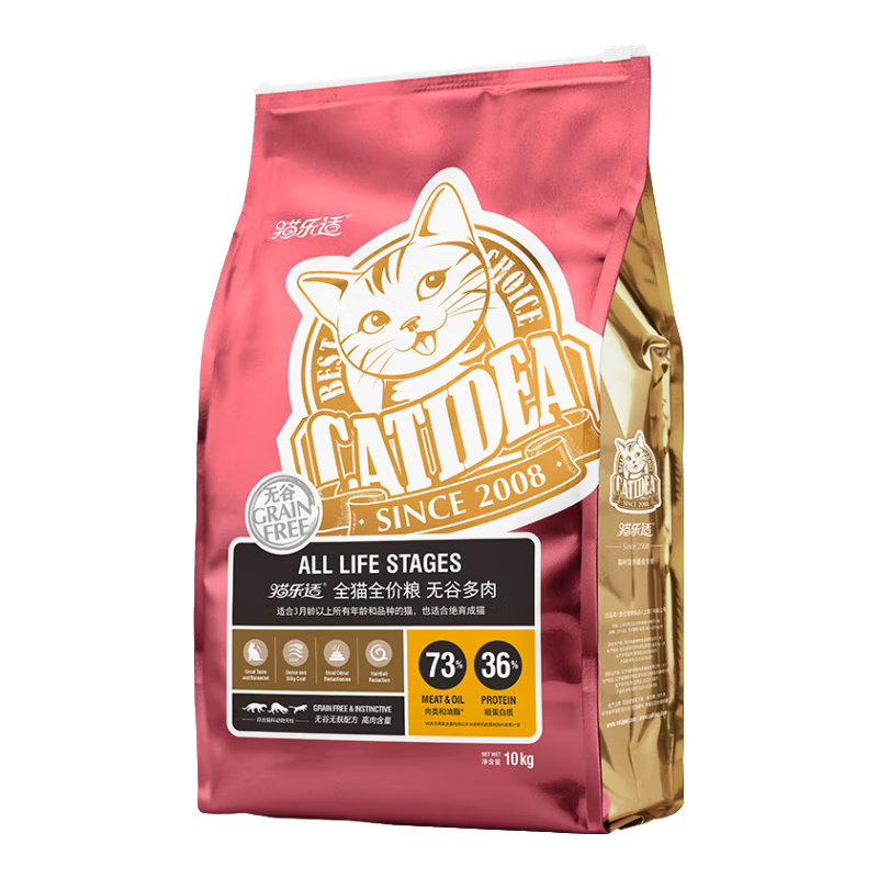 CATIDEA 猫乐适 CF4全期猫粮10kg