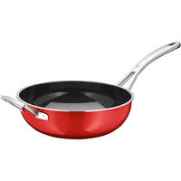 WMF 福腾宝 奈彩米系列 炒锅(28cm、无涂层、钢、红色)