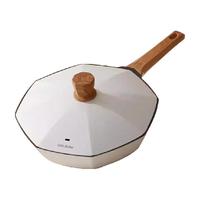 卡特马克八角锅不粘锅家用炒菜锅麦饭石色煎炒锅煤气灶电磁炉